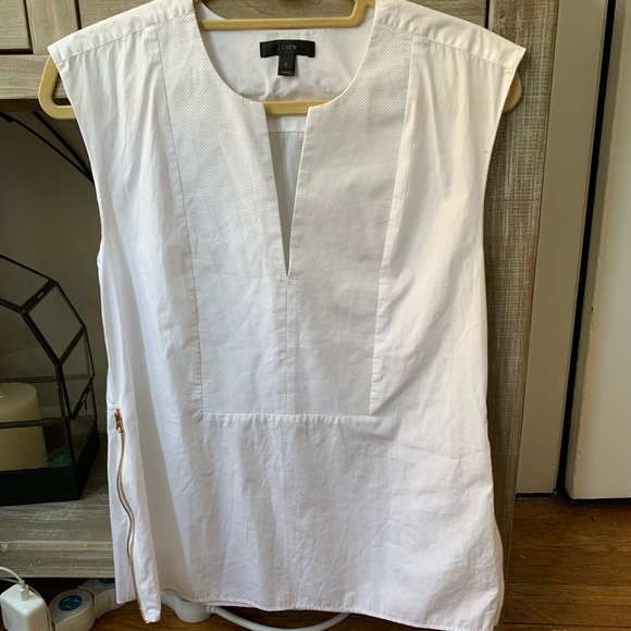 J. Crew white sleeveless blouse - Picture 1 of 5